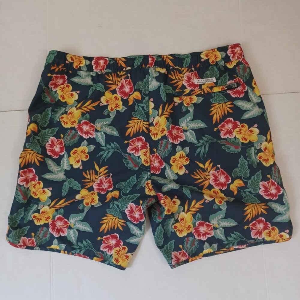 FAIR HARBOR MASTOS ANCHOR SWIM TRUNKS TROPICAL FLORAL PRINT SIZE XL - Picture 5 of 11